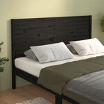 vidaXL Tête de lit Noir 186x4x100 cm Bois massif de pin