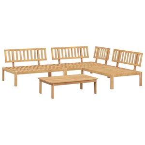 vidaXL Salon palette de jardin 4 Pièces bois d'acacia massif