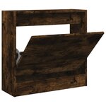 vidaXL Armoire à chaussures chêne fumé 60x21x57 cm bois d'ingénierie