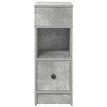 vidaXL Table de chevet avec tiroir gris béton 25x31x66 cm