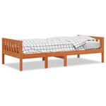 vidaXL Lit pour enfants sans matelas cire marron 90x200 cm pin massif