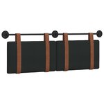 vidaXL Tête de lit suspendue Uni Noir 130 x 55 x 5 cm PU antique