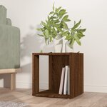 vidaXL Table d'appoint Chêne marron 33x33x34 5 cm Bois d'ingénierie