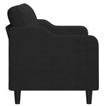 vidaXL Canapé à 2 places Noir 140 cm Tissu