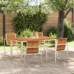 Ensemble de Dîner de Jardin 5 pièces vidaXL en Bois Massif d'Acacia