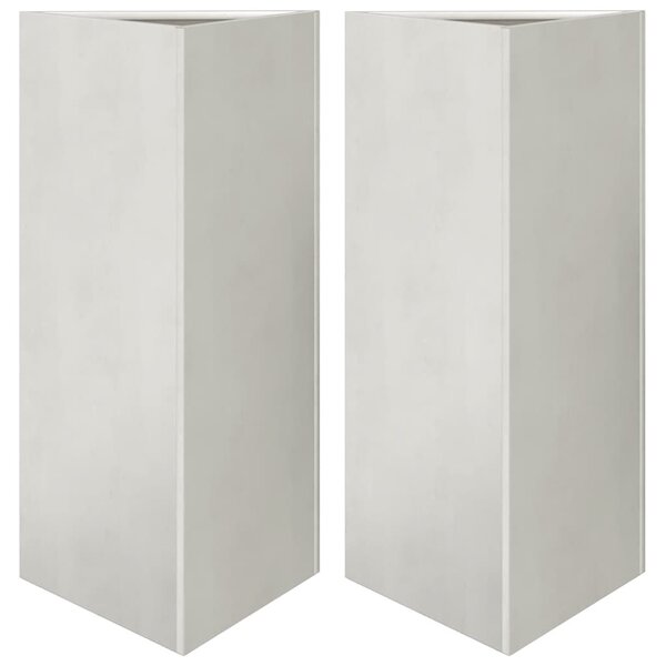 vidaXL Jardinières 2 Pièces triangulaire 40x40x75 cm acier inoxydable