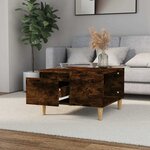 vidaXL Table basse chêne fumé 55x55x36 5 cm bois d'ingénierie