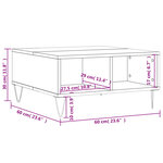 vidaXL Table basse blanc brillant 60x60x30 cm bois d'ingénierie