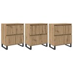 vidaXL Buffets 3 Pièces chêne artisanal 180 x 35 x 70 cm