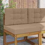 vidaXL Coussin de canapé d'extérieur 2 Pièces Taupe Polyester