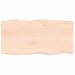 vidaXL Dessus de table bois massif non traité bordure assortie