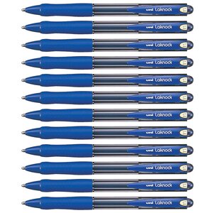 Stylo bille Laknock SN100/14 Rétract. Grip Pointe Large 1 4mm Bleu x 12 UNI-BALL