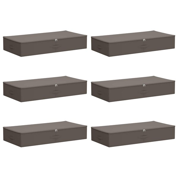 vidaXL Boîte de rangement 6 Pièces Gris 90 x 48 x 15 cm Tissu intissé