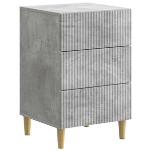 vidaXL Cabinet de chevet avec tiroir Gris béton 43 x 41 x 66 5 cm
