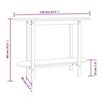 vidaXL Table console Noir 110x40x80 cm Bois massif de pin