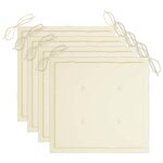 vidaXL Mobilier à dîner d'extérieur pliable 5 Pièces avec coussins bambou