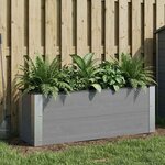 vidaXL Jardinière surélevée Gris 100 x 30 x 36 cm WPC et Aluminium