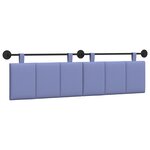 vidaXL Tête de lit suspendue Bleu denim Tissu