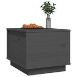 vidaXL Table basse Gris 40x50x35 cm Bois massif de pin