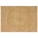 vidaXL Tapis de surface Rectangulaire Marron 140 x 200 cm Jute