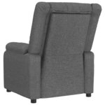 vidaXL Fauteuil inclinable électrique Gris foncé Tissu