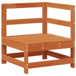 vidaXL Canapé d'angle de jardin Pin massif Brun Ciré 62 x 62 x 70 5 cm