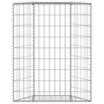 vidaXL Lit surélevé à gabion en trapèze Acier galvanisé 80x20x100 cm