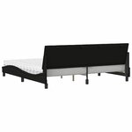 vidaXL Lit avec matelas Hanko noir 200x200 cm tissu