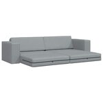 vidaXL Canapé-lit Gris clair 245 x 78 x 77 cm tissu