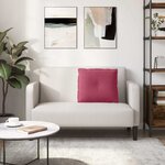 vidaXL Coussin de Dos Bordeaux 60 x 50 cm Tissu en velours côtelé