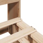 vidaXL Lit bibliothèque sans matelas 150x200 cm bois massif