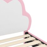 vidaXL Cadre de lit avec tête de lit Rose 90 x 200 cm PU