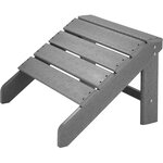 Tectake chaise de jardin avec repose-pieds et table - gris clair