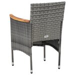 Vidaxl ensemble de salle à manger de jardin 3 pièces gris