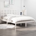 vidaXL Cadre de lit sans matelas blanc 140x200 cm bois massif