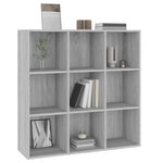 vidaXL Armoire à livres sonoma gris 98x29x97 5 cm