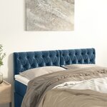 vidaXL Têtes de lit 2 Pièces Bleu foncé 80x7x78/88 cm Velours