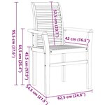 vidaXL Ensemble de salle à manger pour jardin 5 Pièces Marron Teck massif
