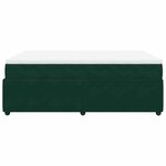 vidaXL Sommier à lattes de lit et matelas Vert foncé 160x200cm Velours
