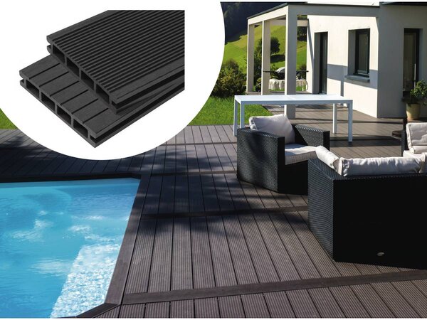 Pack 5 m² - Lames de terrasse composite alvéolaires - Gris
