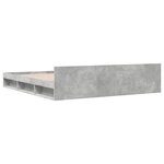 vidaXL Cadre de lit avec tiroirs sans matelas gris béton 200x200 cm