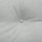 vidaXL Coussin de Dos Gris clair 160 x 24 x 50 cm Velours