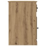 Bureau vidaXL avec rangement Chêne Artisan 50x115x75 cm Bois d'ingénierie