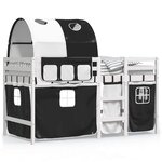 vidaXL Lit mezzanine enfants avec tunnel sans matelas 90x190 cm