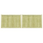 vidaXL Portillons de jardin 2 Pièces Bois de pin imprégné 300x100 cm