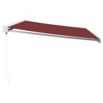 vidaXL Auvent manuel rétractable bordeaux 500x300 cm