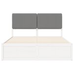 vidaXL Cadre de lit avec tête de lit rembourrée Gris clair