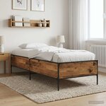vidaXL Cadre de lit Bois ancien 80 x 200 cm Bois d'ingénierie