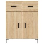 vidaXL Buffet haut Chêne sonoma 69 5x34x180 cm Bois d'ingénierie