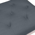 vidaXL Banc Gris foncé 110x40x49 cm Velours